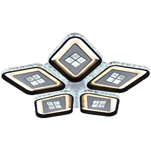 Люстра світлодіодна акрілова Sirius C7054/5B WH+BK (270W)