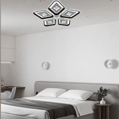 Люстра світлодіодна акрілова Sirius C7054/5B WH+BK (270W) - Фото № 2