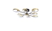 Люстра світлодіодна акрилова Sirius Ш 1313/9 Black+Gold - Фото № 1