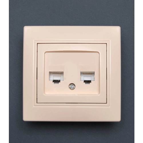 Socket Valeso BK-2008 2-on computer cream