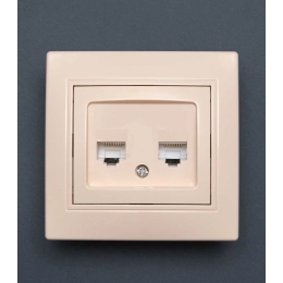 Socket Valeso BK-2008 2-on computer cream