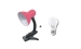 Table lamp Sirius TY 1108B for one bulb with a clip (pink) - Фото №1