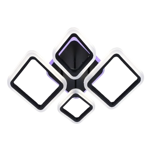 Люстра світлодіодна акрілова Sirius LI8822/2+2 BK (RGB) 84W+8W - Фото № 1