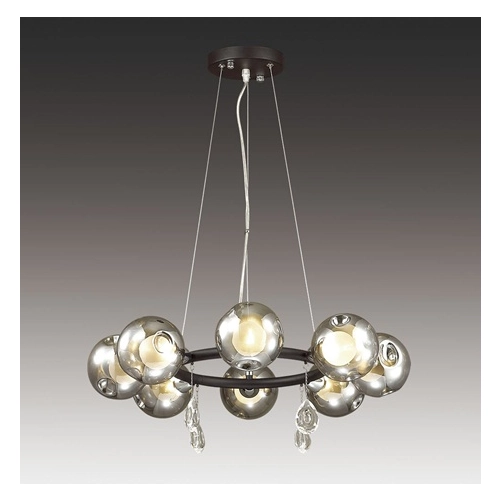 Loft-style chandelier H288-8 with 8 shades