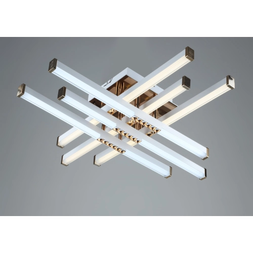Люстра світлодіодна акрилова Sirius B YH836/6 WT+GD 78W - Фото № 8