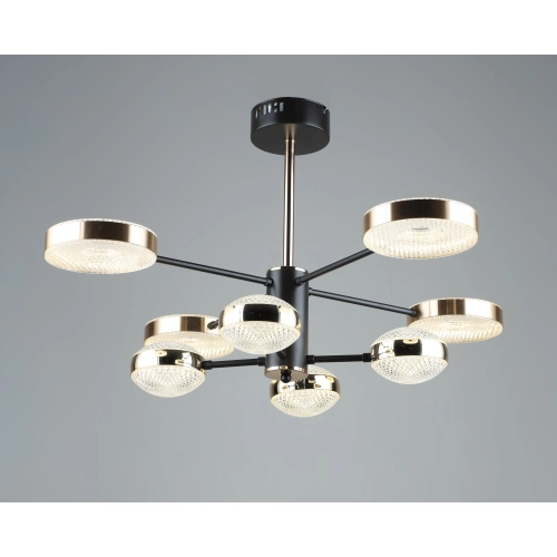 LED acrylic chandelier Sirius B YH871/4+4 COFFEE+GD