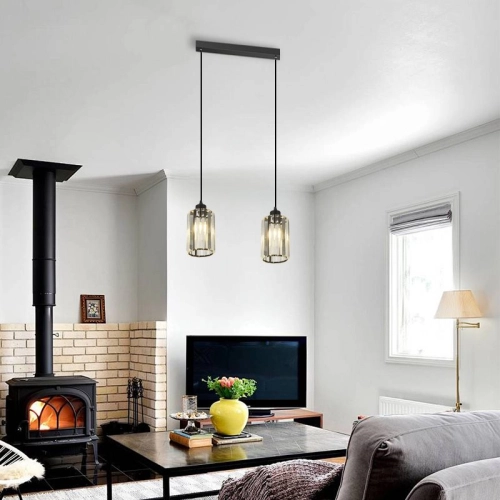 Semi-suspended chandelier VALESO GLD-20996-2-120*170 with 2 shades - Фото № 4
