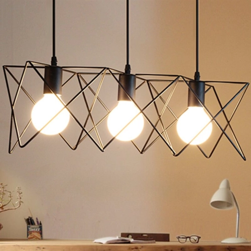 Loft style chandelier  MLP0290 with 3 shades - Фото № 2