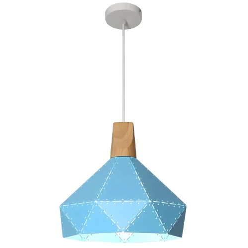 Hanging chandelier for the kitchen PL018-M blue in Scandinavian style - Фото № 5