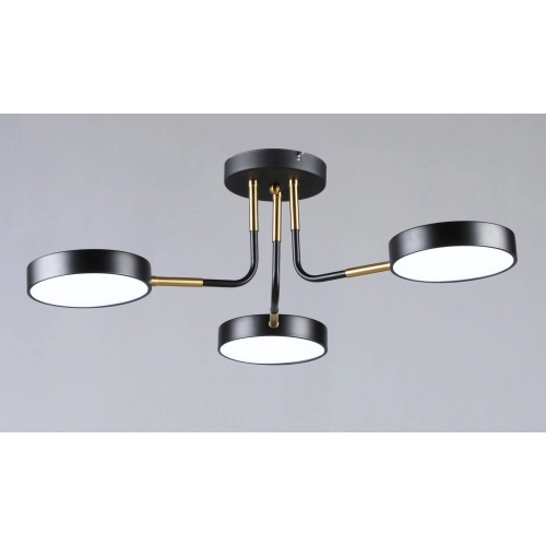 Sirius B N6341/3 LED ceiling chandelier BK+COP