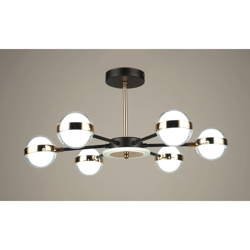 LED chandelier for the living room Sirius B N4543/6 BK+FGD