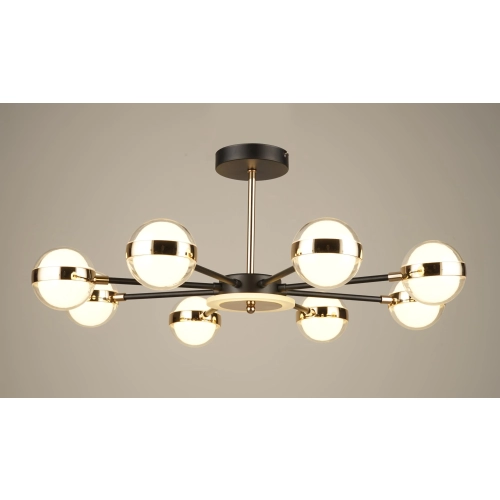 LED chandelier for the living room Sirius B N4543/8 BK+FGD