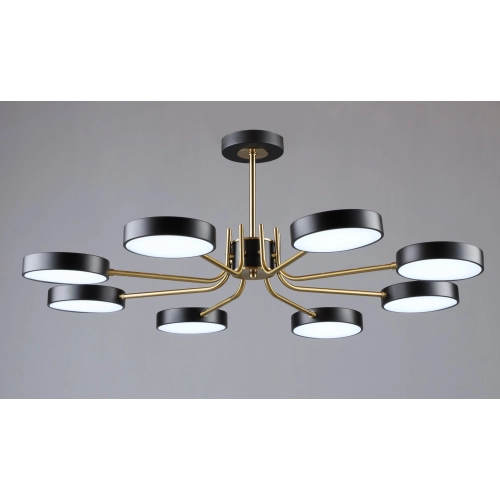 Loft-style LED chandelier Sirius B N6371/8 BK+COP
