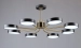 Loft-style LED chandelier Sirius B N6371/8 BK+COP