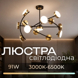 Люстра світлодіодна акрилова Sirius B N6340/13 BK+COP