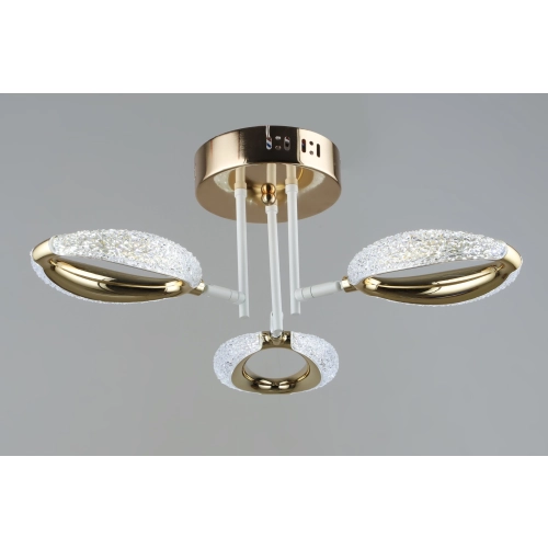 LED chandelier Sirius B YH1156/3 WT+FGD with a rotating mechanism