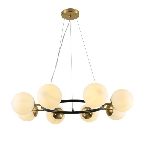 Pendant chandelier Molecule 74542/8 CP+Matte Black with 8 shades - Фото № 5