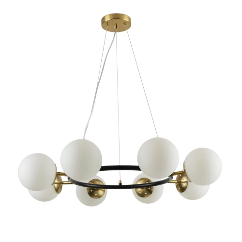 Pendant chandelier Molecule 74542/8 CP+Matte Black with 8 shades - Фото № 6