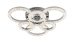 LED acrylic chandelier Sirius 2723/3+3 CR 63W*2 - Фото №1
