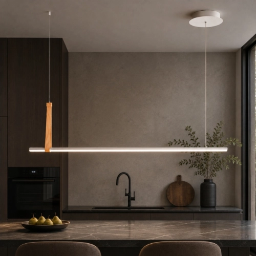 LED acrylic pendant chandelier VALESO 22806M WOOD+WT
