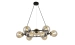 Decorative chandelier 74405/9 Antique Brass + Matte black with 9 shades - Фото №1