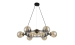 Decorative chandelier 74405/9 Antique Brass + Matte black with 9 shades - Фото № 1