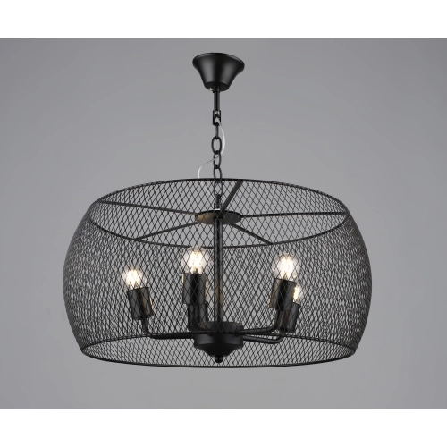Pendant chandelier in loft style metal Sirius B S2460/5 BK