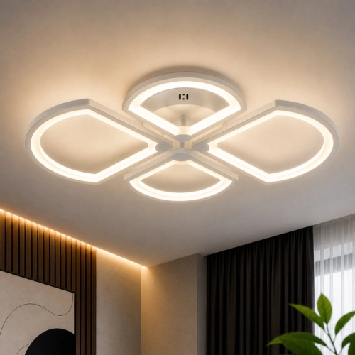 Acrylic LED chandelier VALESO G 1142/2+2 WT 116W