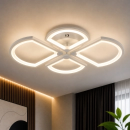 Acrylic LED chandelier VALESO G 1142/2+2 WT 116W