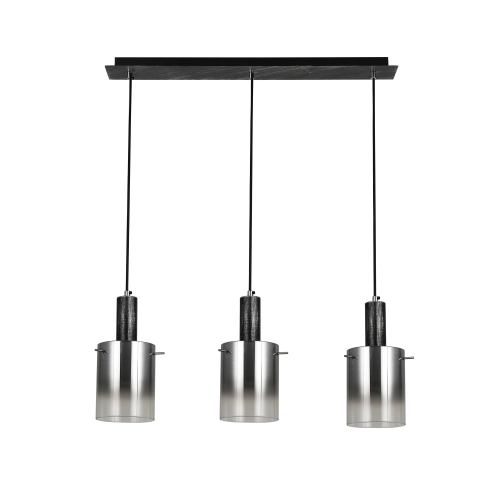 Подвесной светильник G 07459/3L матовый чёрный серебристый хром - Фото № 1