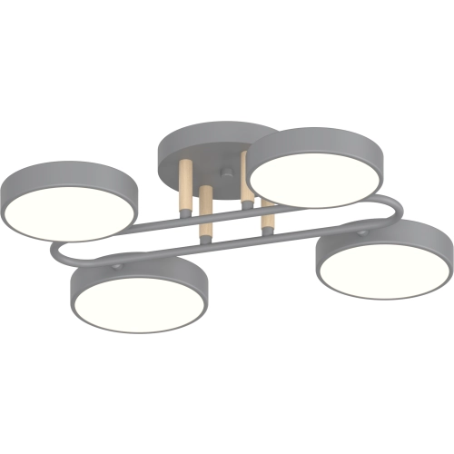 Chandelier VALESO XI3322-4 gray+wood