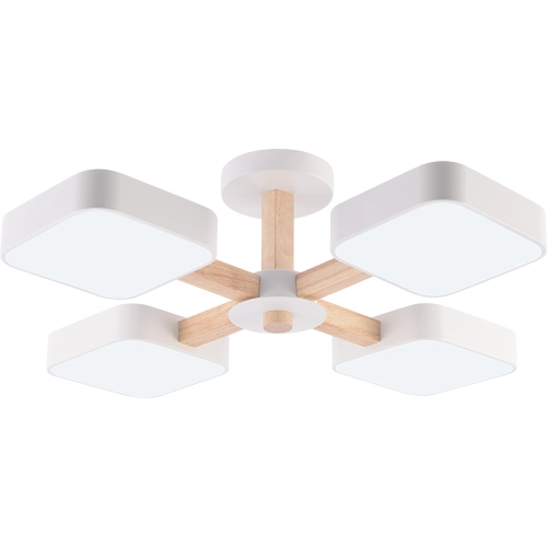 Chandelier VALESO XI3354-4 white+wood - Фото № 1