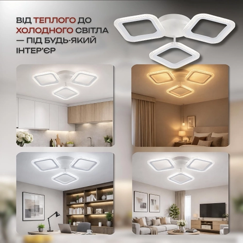 LED Chandelier VALESO G 2708/3 48W White - Фото № 3