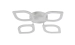 VALESO LED chandelier with IR remote control with dimming, White, 80W, 3000-6500K, G 2713/4 - Фото № 1