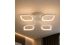 VALESO LED chandelier with IR remote control with dimming, White, 80W, 3000-6500K, G 2713/4