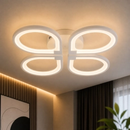 Ceiling LED Chandelier VALESO 1143/4, Dimmable 104W, White