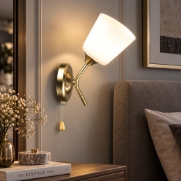Wall lamp with one glass shade N6628/1W (Copper)