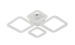 LED chandelier VALESO G 2929/2+2 72W White with remote control - Фото № 2