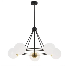 Pendant Chandelier 9715-5 5x40W Black+Copper