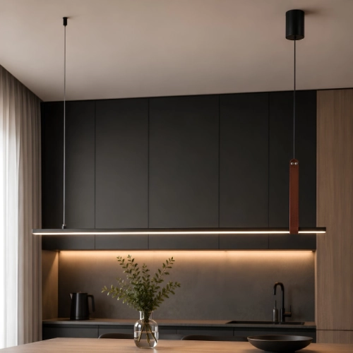 LED Pendant Light G 2810/1100 44W Black+Faux Leather - Фото № 3