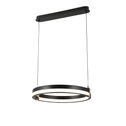 Підвісна LED-люстра VALESO  G 2919/500D 108W, з пультом  2.4G з затемненням Чорний+Золото