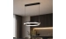 Hanging LED chandelier VALESO G 2919/500D 108W, with 2.4G remote control with dimming Black+Gold