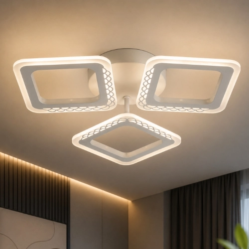 LED chandelier VALESO G 2703/3 WT 54W, 3000-6500K, with IR remote control with dimming