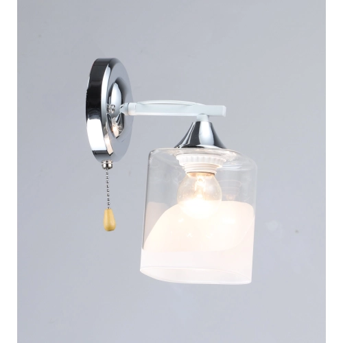Wall lamp with one shade K2258/1W (White+Chrome)