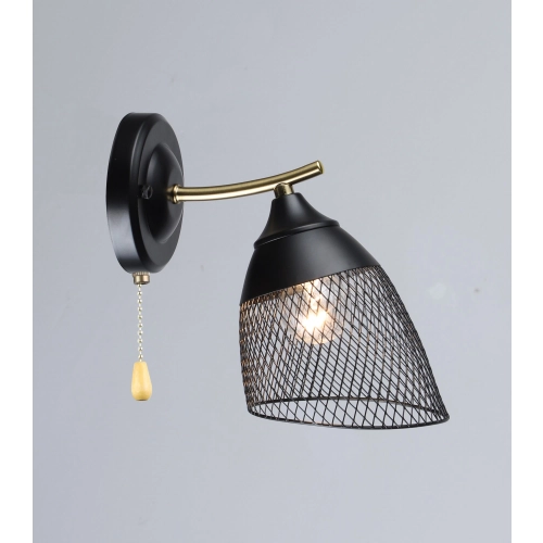 Wall lamp with one shade K2264/1W (Black+Copper)