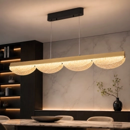 Люстра подвесная LED, 54w, VALESO,3000K/4000K/6500K с пультом и приложением LCD3176, Серебро