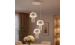 LED Pendant Chandelier E2724/3H, White+Chrome