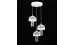 LED Pendant Chandelier E2724/3H, White+Chrome