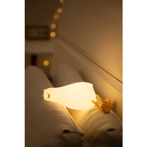 Lying Duck" Silicone Night Light with Phone Stand - Фото № 3