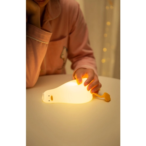 Lying Duck" Silicone Night Light with Phone Stand - Фото № 6